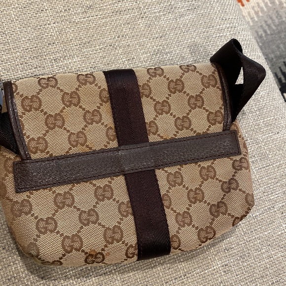PRICE FIRM** Chic Auth GUCCI Belt Bag- brown - Picture 7 of 14